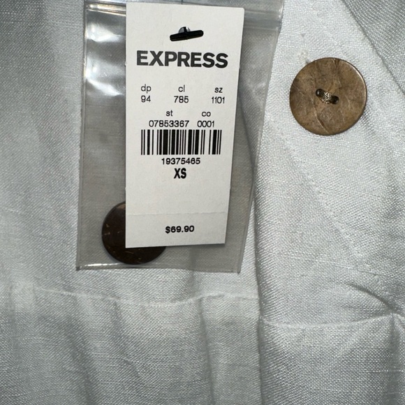Express White Linen Dress Size XS - Picture 4 of 7